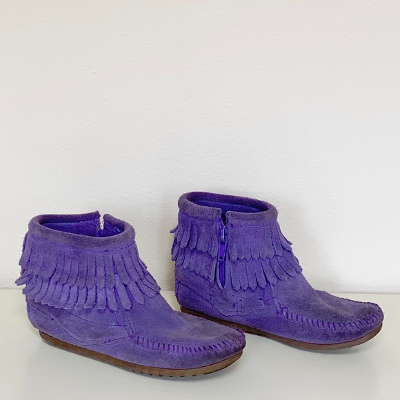 purple moccasins